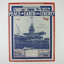 Sheet Music Peace on Earth &amp; Liberty Burtch USS Pennsylvania WWI Antique... - $29.99