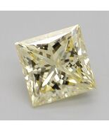 Princess Cut 1.09 Cts Fancy Intense Yellow VS2 IGI Certified CVD Diamond - $1,253.57 CAD