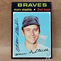 1971 Topps Baseball Marv Staehle #663 Atlanta Braves Autographed Signed Card - £6.25 GBP