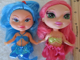 2 Barbie Fairytopia Merfairy Mermaid Dolls 5.5&quot; tall Mattel 2005 - £4.28 GBP