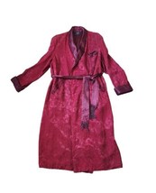 Vintage 1940s Style Rite For Lovemans Silk Burgundy Smoking Robe Tassels... - £77.83 GBP