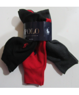 Polo Ralph Lauren Mens Trouser Dress Socks Black Red 3 pack Size 10-13 N... - $27.34 CAD
