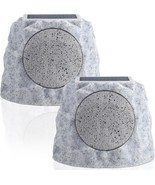 Solar Bluetooth Rock Speakers Outdoor Waterproof Patio 2 Pack,Solar Powered - $136.98