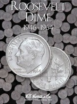 Roosevelt Dimes Coin Folder Album #1 1946-1964 by H.E. Harris - £7.44 GBP