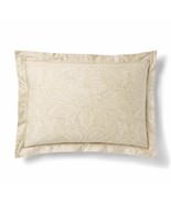 $115 RALPH LAUREN Home STANDARD Pillow SHAM Fleur du Roi TAN / GOLD Cotton - $162.95 CAD