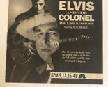 Elvis And The Colonel Tv Series Print Ad Vintage Beah Bridges TPA5 - $5.93