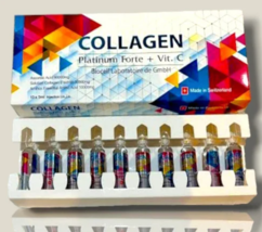 10 Box Collagen Platinium Forte + Vitamin C Anti Aging Skin Free Express Ship - £782.18 GBP