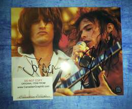 Aerosmith Joe Perry &amp; Steven Tyler Hand Signed Autograph 8x10 Photo COA - £359.71 GBP