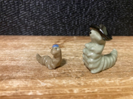 Vintage Hagen Renaker Miniature Worms with Hats Family 2 piece Cute Coll... - $326.93 MXN