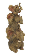 Zeckos Comical Stacked No Evil Elephant Trio Statue - £19.76 GBP