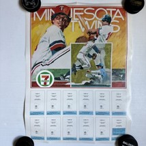 1986 Minnesota Twins 7-11 Fire Prevention Tips Poster Frank Viola Kent H... - $15.84