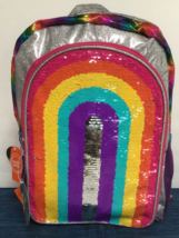 NWT Metallic Rainbow Sequin Girls NEW School Backpack Bag Wonder Nation ~794A - £28.88 GBP