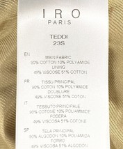 IRO Paris Teddi Shorts Beige Textured High Waist Pleated Size 36 US 2 NWT $325 image 5