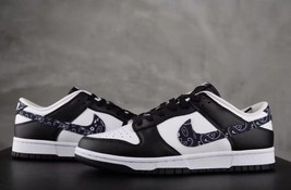 Nike Dunk Low Size 7.5 Men &amp; 9 Women New With Box Color: Black/White Paisley - £142.37 GBP