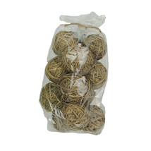 12 Piece Natural Brown Dried Reed Decorative Balls Accent Vase Bowl Filler - £16.39 GBP
