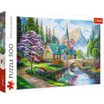 500 Piece Jigsaw Puzzles, Woodland Seclusion, Idyllic Landscape, Mountai... - $18.66