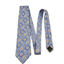 Christian Lacroix Mens Neck Tie Silk Italy Blue With Circle Pattern Busi... - £15.56 GBP
