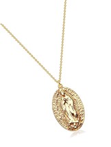 Coin Necklace 18k Gold Plated Vintage Textured Coin - $48.93