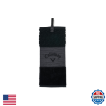 Callaway TW CG Trifold Golf Towel Black 2023 - Quick Snap Attachment - $32.71