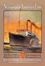 Norwegian-America Cruise Line - SS Stavangerfjord - Art Print - £17.29 GBP+