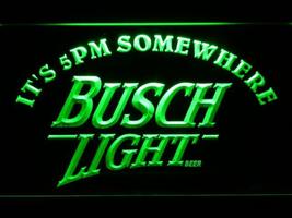 Busch Light It&#39;s 5pm Somewhere LED Neon Sign Home Decor Crafts - £20.77 GBP+