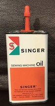 Rare Blue &amp; Red Vintage Singer 4 oz Oil Can - $27.02 CAD