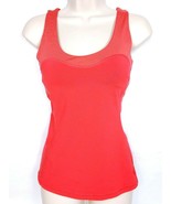 Lucy Women Racerback Tank Top XS Athletic Red Orange Shelf Bra Adjustabl... - €21,65 EUR