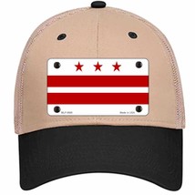 Washington DC Flag Novelty Khaki Mesh License Plate Hat - £23.12 GBP