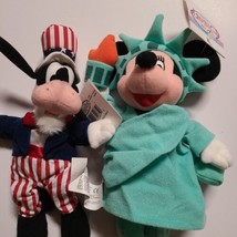 Disney Store Liberty Minnie / Uncle Sam Goofy Mouse Beanie Plush NWT NOS  - £5.79 GBP