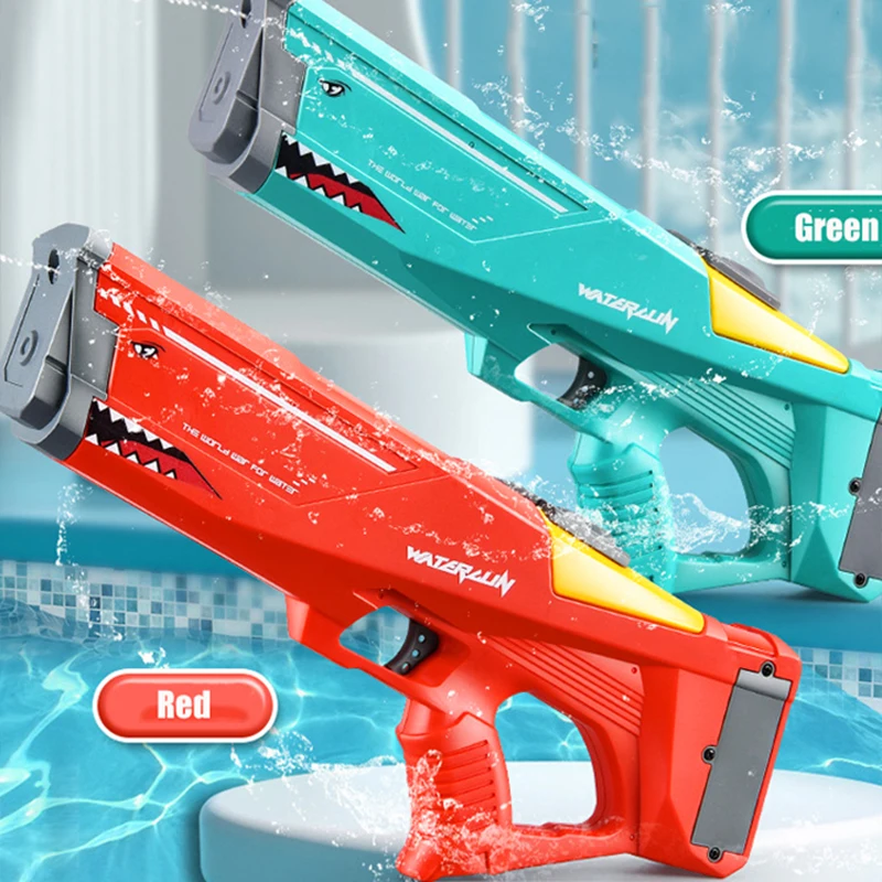 Shark Electric Water Gun Kids Automatic Large High Pressure Water Guns For - £34.53 GBP