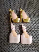 MGA Bratz GIRL Doll Shoes  LOT of 2 Pairs Bows - £5.94 GBP