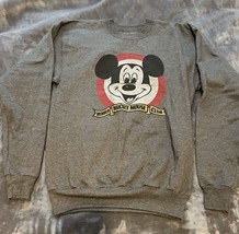 Disney Park Mickey Mouse Member Club Official Mousketeer Sweatshirt Crew Gray S - £27.03 GBP