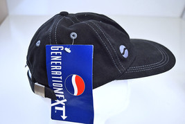NEW Pepsi Cola Logo Generation Next All Black Baseball Hat Cap Cotton Vtg - £14.18 GBP