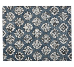 New ibraan Blue Traditional Style Handmade Tufted 100% Woolen Area Rugs &amp; Carpet - £226.92 GBP+