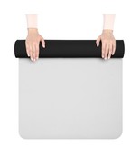 Adventure-Inspired Yoga Mat: Wanderlust in Black and White - £60.73 GBP
