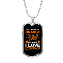 To My Husband I Wear orange Love My Husband Necklace Stainless Steel or 18k Gol - £38.25 GBP+