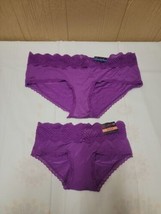 No Boundaries Women Panty Hipster Micro Lace Purple Wish Print CHOOSE SI... - £3.92 GBP