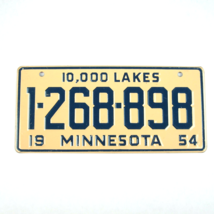 Vintage 1954 Wheaties Cereal Minnesota Metal Bicycle License Plate 10,00... - £10.38 GBP