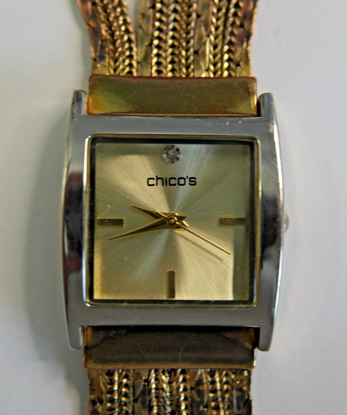 CHICO&#39;S Quartz Square Gold Women&#39;s Wristwatch - $4.90