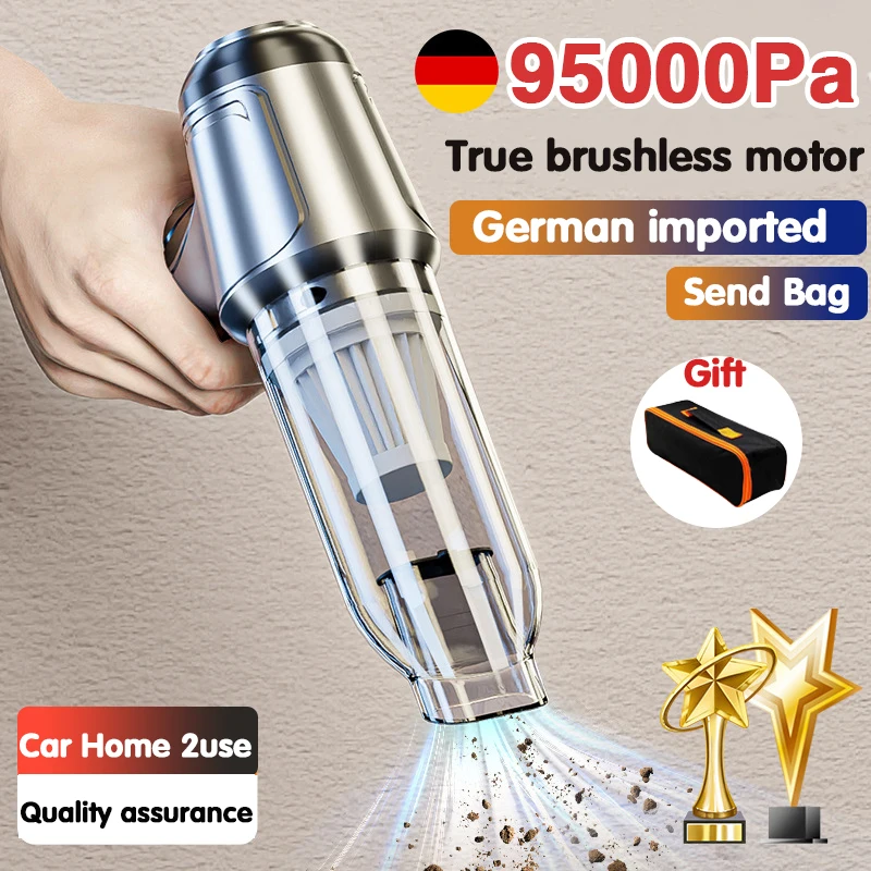 95000Pa 3in1 Car Wireless Vacuum Cleaner 120W Blowable Cordless Home Appliance - £30.43 GBP+