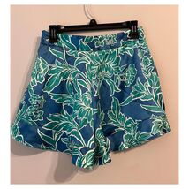 House of Harlow Floral Satin Silk Boho Chic Lounge Casual Shorts Luxury,... - $43.30