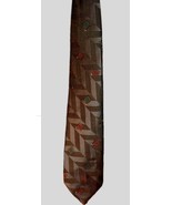 Christian Dior MONSIEUR Neck Tie Geometric Gray Matte Metal Tone Red Gre... - $29.60 CAD