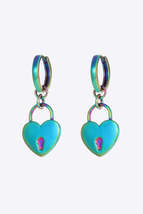 Multicolored Heart Drop Earrings - £13.81 GBP