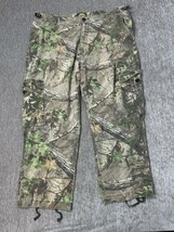 Cabelas Pants Mens 38 x 26&quot; Camo Realtree Xtra Green Grunge Fade Straigh... - $25.73
