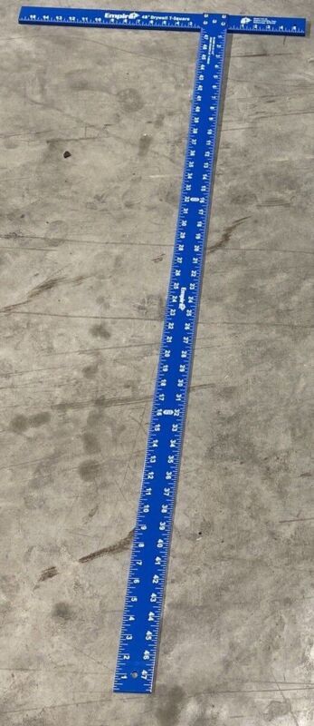 48 In. Drywall T-Square Easy and Quick Reads. Large Bold Numbers and Gra... - $22.94