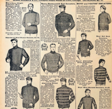 1901 Men&#39;s Sweaters Reproduction Advertisement Sears Fashion Clothing DW... - $19.99