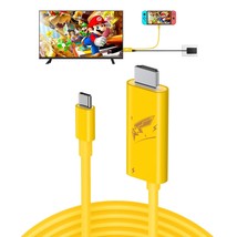 Portable Hdmi Cable Compatible With Nintendo Switch Ns/Oled, Usb C To Hdmi Cable - £25.19 GBP