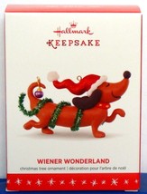 2016 Hallmark Keepsake Dachshund Dog Christmas Ornament Wiener Wonderlan... - $64.90