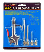 6-pc. Air Nozzle Blow Gun Kit Compressor Attachments Rubber Nozzles - £8.72 GBP