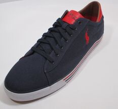 POLO RALPH LAUREN SIZE 16 D BLUE RED MENS CANVAS HARVEY FASHION SNEAKER ... - $56.33